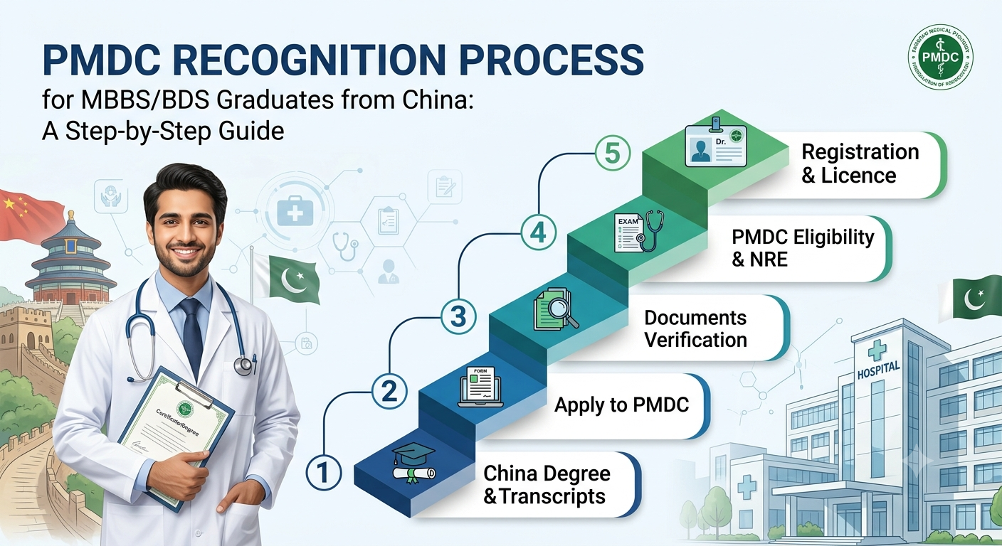 PMDC recognition process MBBS BDS China